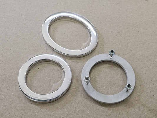 Factory Five MK5 1.5" Rollbar Bezel Kit with Hidden Fasteners, Polished