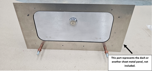 Sheet Metal Glove Box / Storage Box Kit - Adjustable Depth with Chrome Locking Cam Latch