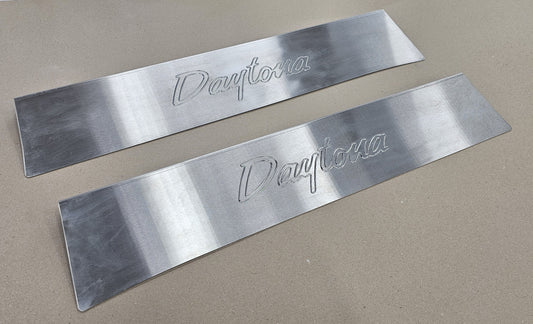 Factory Five Daytona Coupe Gen III Stainless Steel Door Sill Set with CNC Milled Daytona Script (Driver & Passenger)