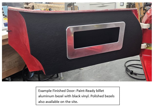 Factory Five Daytona Coupe Gen III Paint-Ready Door Pocket Bezels (Left and Right)