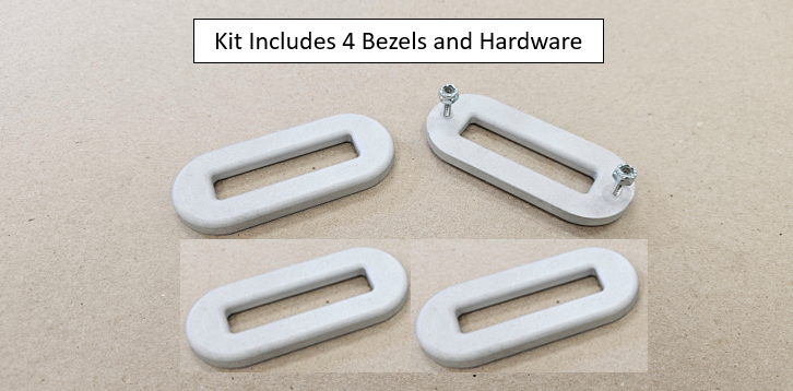 Factory Five MK5 2" Seat Belt Bezel Kit with Hidden Fasteners (Set of 4), Paint-Ready